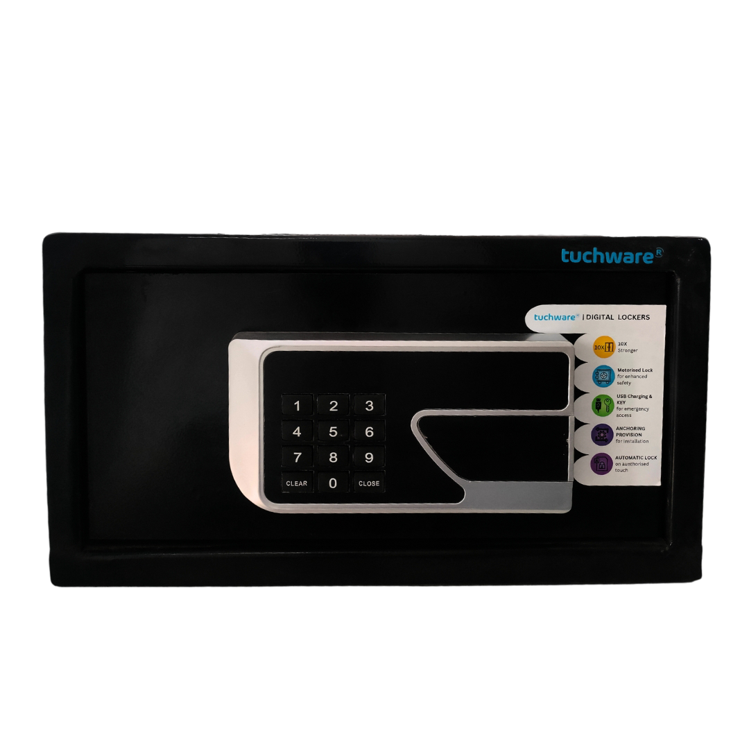 Tuchware Digital Safe – Electronic Security Safe for Home, Hotel and Office | Anti-Theft, Password Lock, Compact Design (13 L)