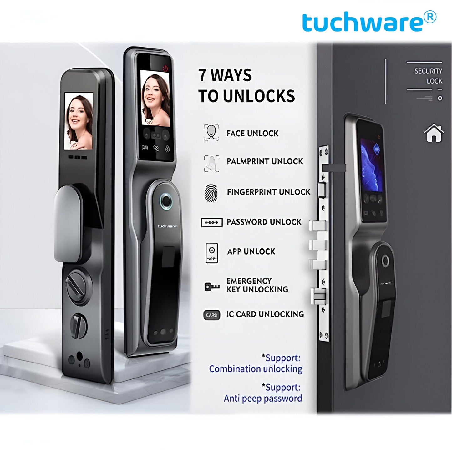 Advanced Security for Your Home | XS - 3500 | Face Recognition, Video Doorbell, WiFi - My Store