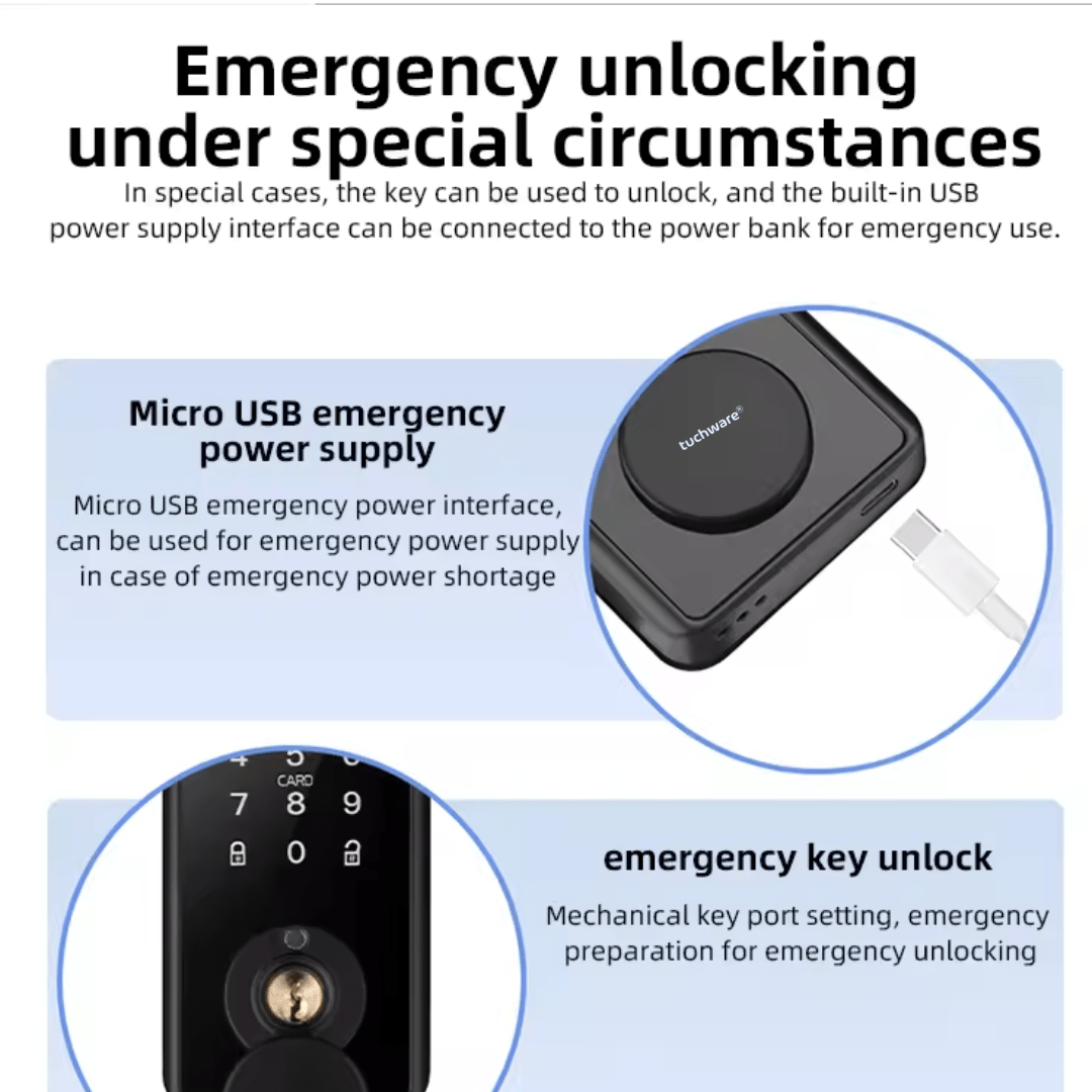 Tuchware XS - 3500 - DB - Auto Dead Bolt - Wifi - Tuya - My Store