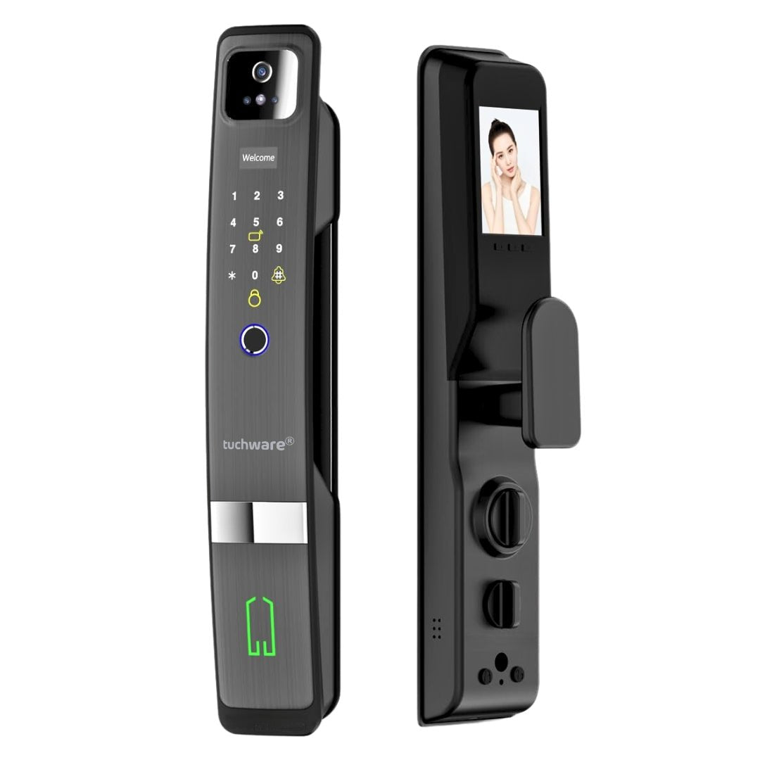 Tuchware XS3600 - FR Smart WIFI Door Lock | 3D Face Recognition & Cat’s Eye Camera for Advanced Security Access - Tuchware Store