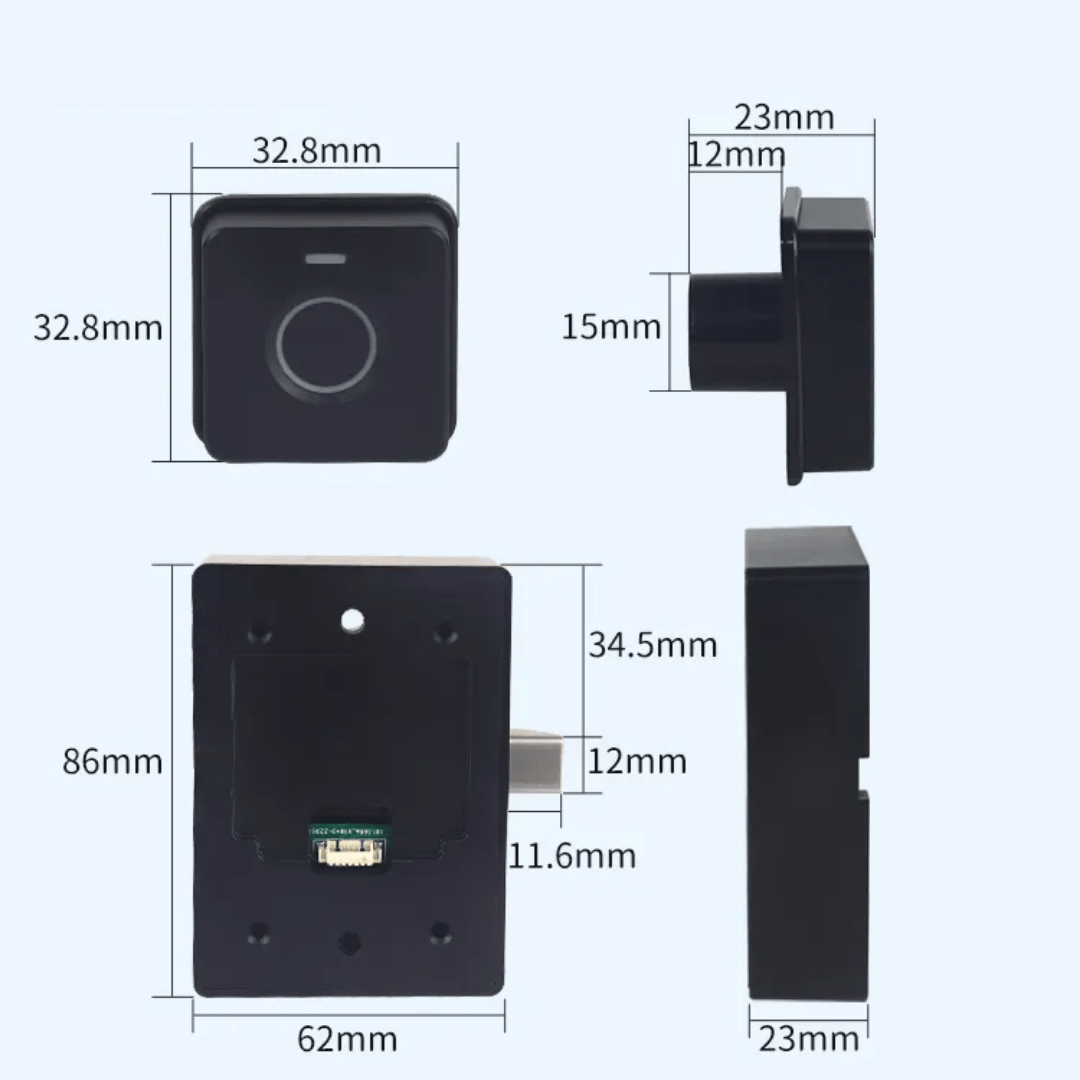 XS - 3600 - WL - Fingerprint Wardrobe Lock | Safeguard Your Wardrobe with Fingerprint Precision - Tuchware Store