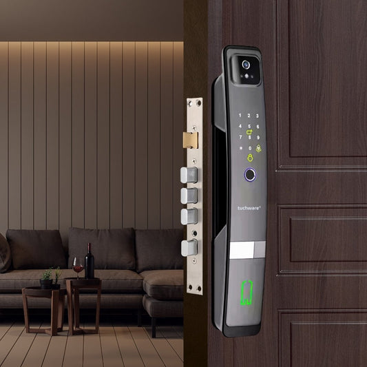 Tuchware XS3600 - FR Smart WIFI Door Lock | 3D Face Recognition & Cat’s Eye Camera for Advanced Security Access - Tuchware Store